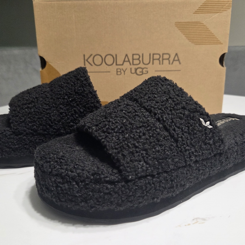 Koolaburra Black Peachee Slides